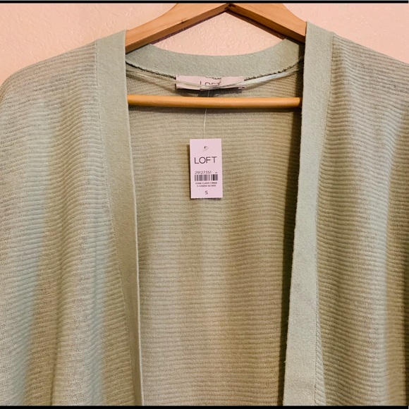 LOFT Long Open Front Light Weight Cardigan NWT - Picture 2 of 13